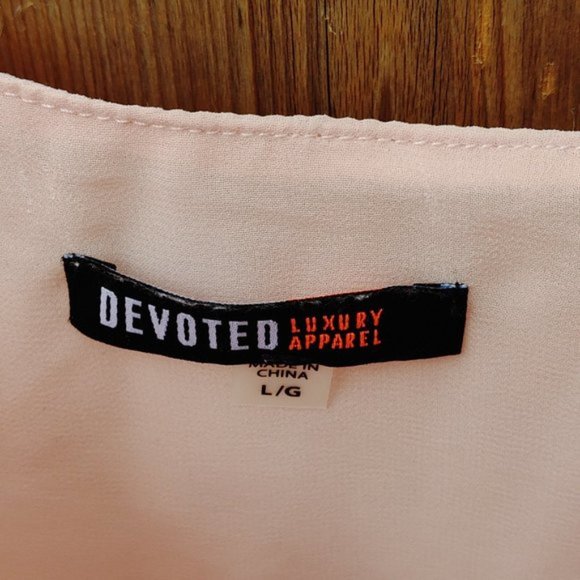 LOVELY SOFT Pink Tank Top Camisole DEVOTED Luxury Apparel Size Large - Picture 2 of 4